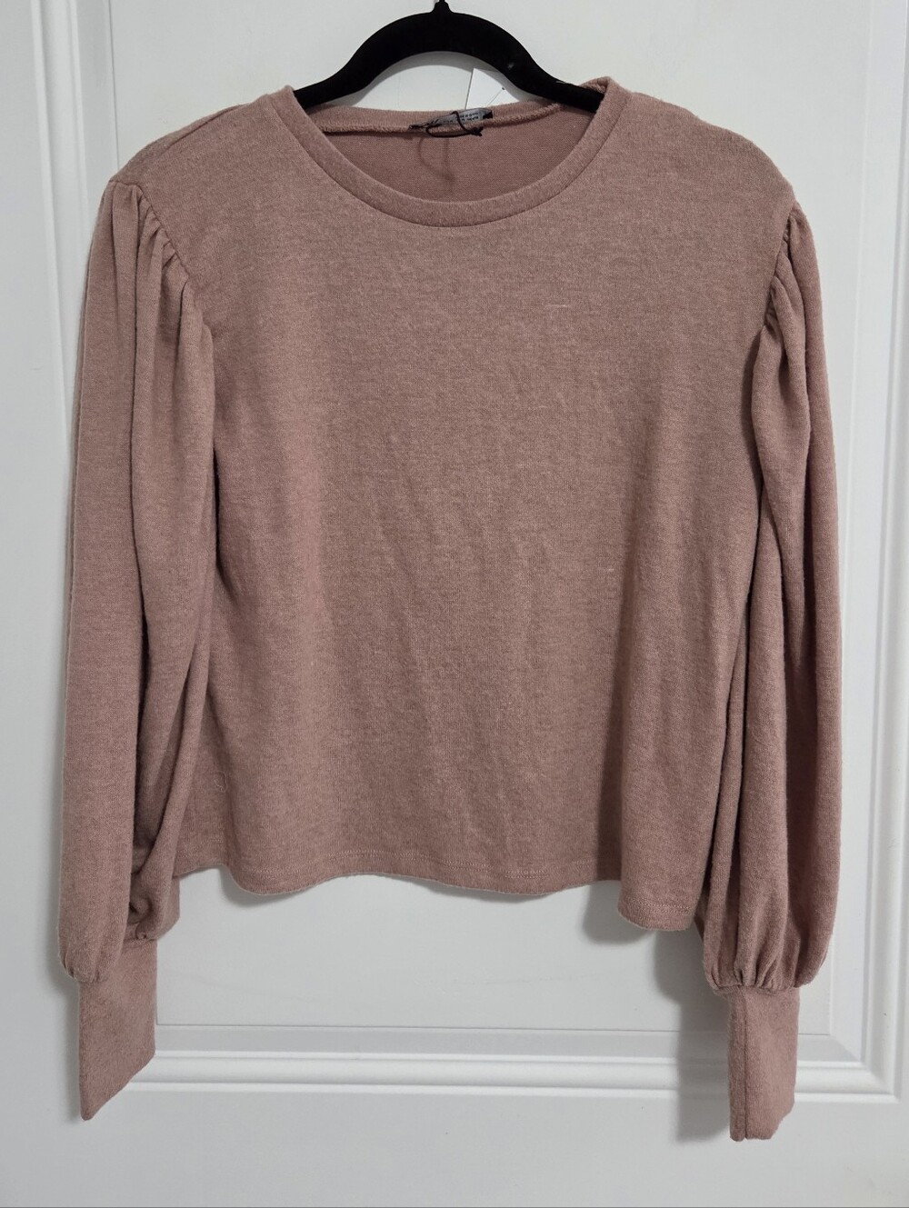 Zara Women's Puff Sleeve Brushed Knit Sweater - Size M